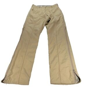 Vintage Cabelas Gore Tex Pants Men 32x32 Khaki Side Zip Rain Made In USA Hunting